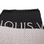 Louis Vuitton Shawl Monogram Split Black Silk Scarf — view 2