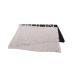 Louis Vuitton Shawl Monogram Split Black Silk Scarf