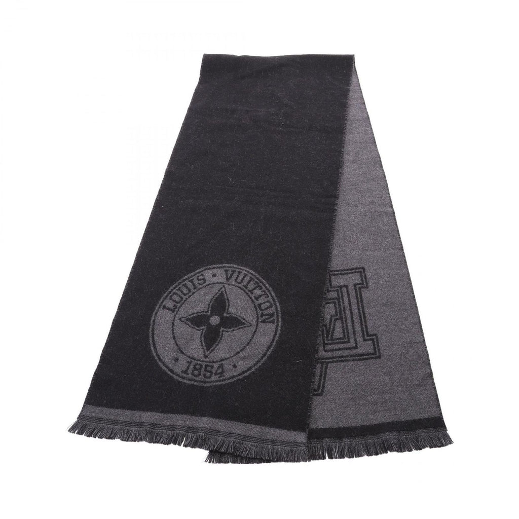 Louis Vuitton Scarf Echarpe Carre LV League Black Wool — view 2