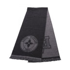 Louis Vuitton Scarf Echarpe Carre LV League Black Wool — view 2