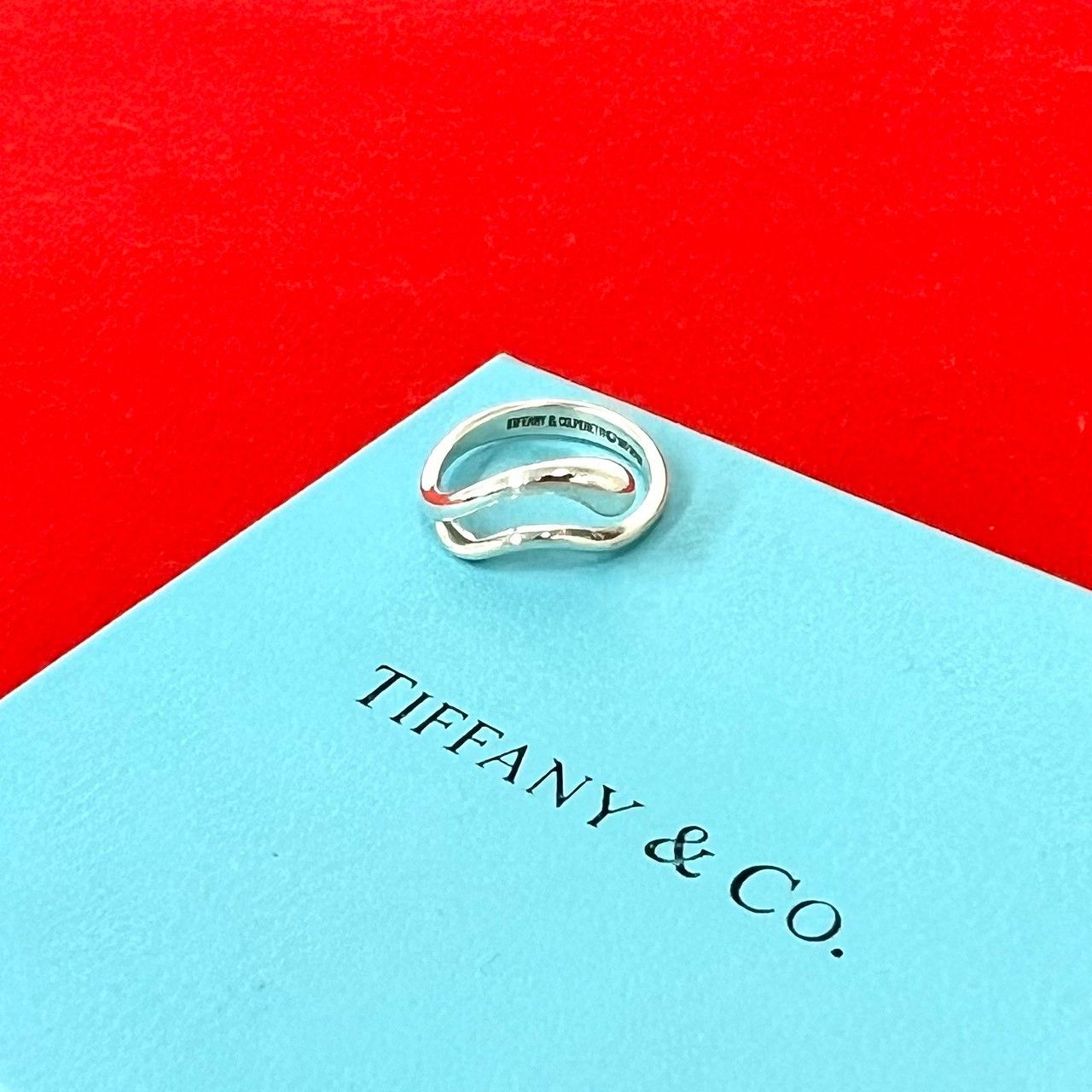 Tiffany & Co Vintage Teardrop Ring 925 Sterling Silver