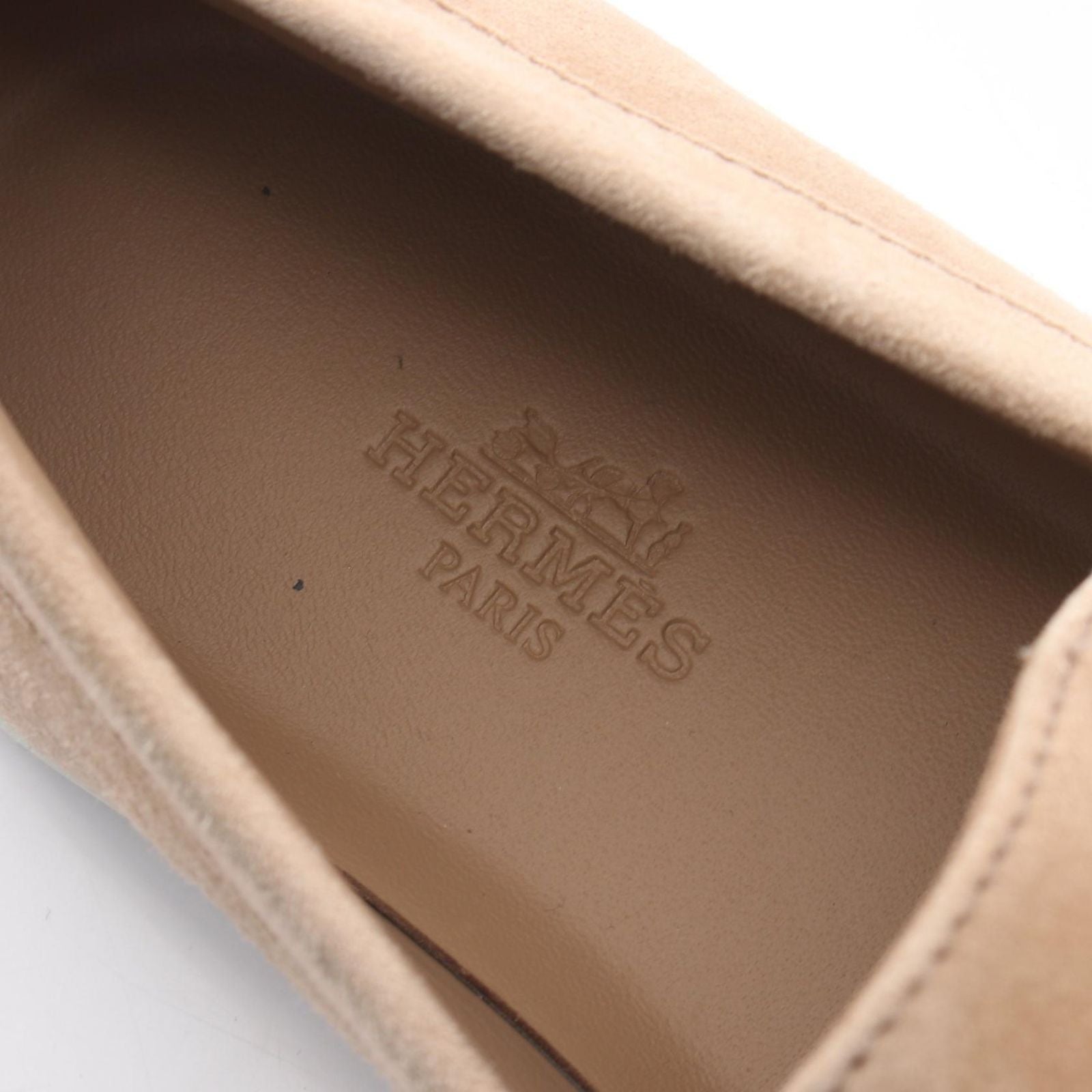 Hermes Moccasin Icon Kelly Buckle Brown Suede Sneakers — view 5