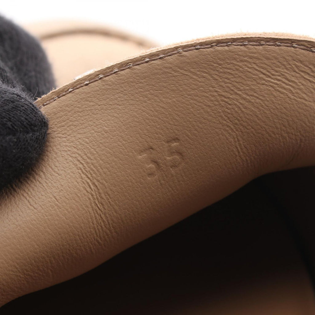 Hermes Moccasin Icon Kelly Buckle Brown Suede Sneakers — view 7