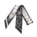Hermes Scarf Twill Inventaire Poetique de Brides a Bloc Ribbon Silk