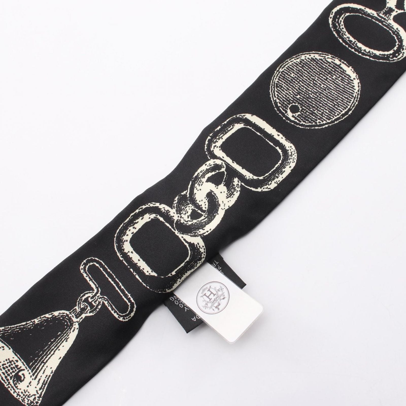 Hermes Scarf Twill Inventaire Poetique de Brides a Bloc Ribbon Silk — view 6