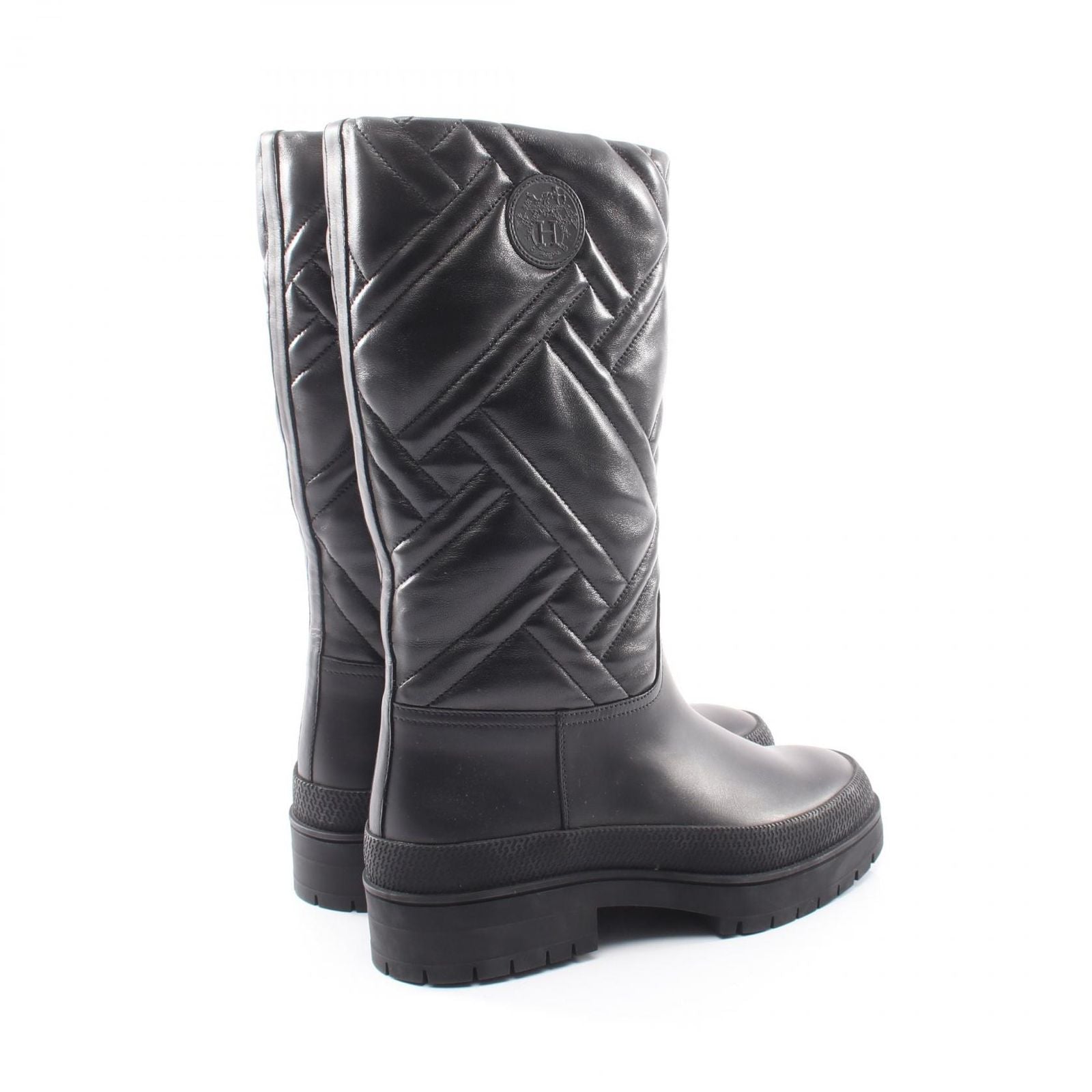 Hermes Boots Mosaic Black Leather — view 2