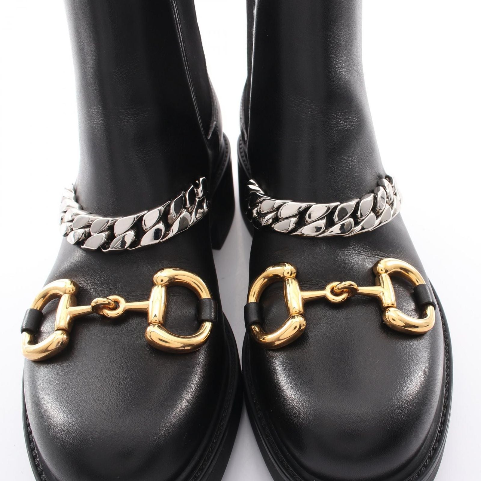 Gucci Boots Horsebit Leather Shoes Side Gore — view 8