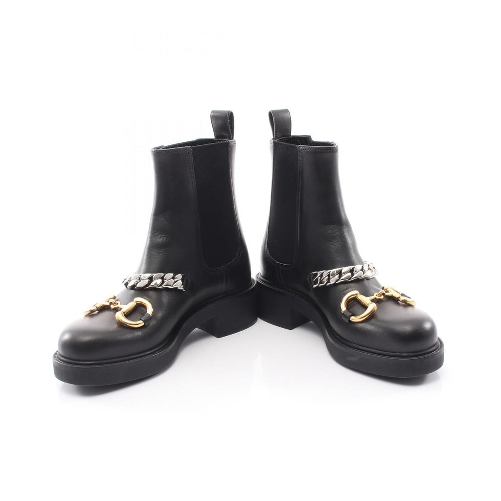 Gucci Boots Horsebit Leather Shoes Side Gore — view 3