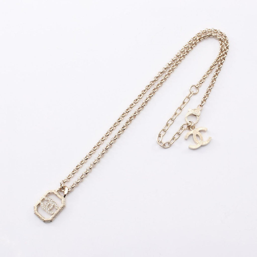 Chanel Necklace CC Logo Square 23k — view 3