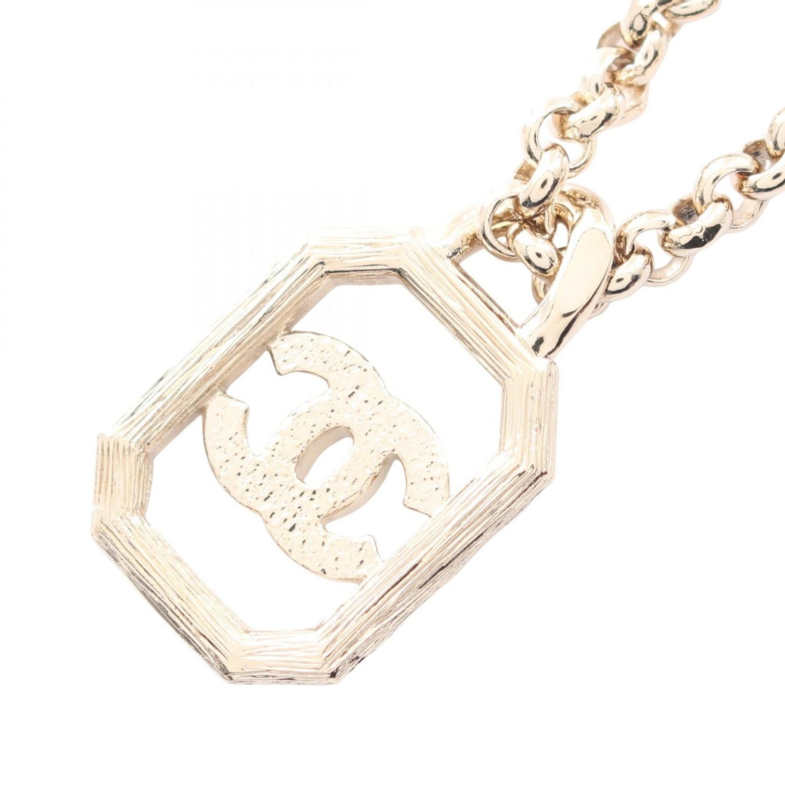 Chanel Necklace CC Logo Square 23k — view 2