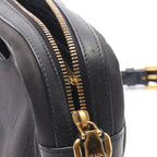 Prada Shoulder Bag Tessuto Soft Calf Black Canvas Leather Logo — view 7