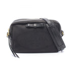 Prada Shoulder Bag Tessuto Soft Calf Black Canvas Leather Logo