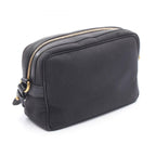 Prada Shoulder Bag Tessuto Soft Calf Black Canvas Leather Logo — view 2