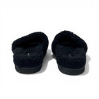 Louis Vuitton Paseoline Monogram Sandals Shoes Shearling Black White Mules — view 5