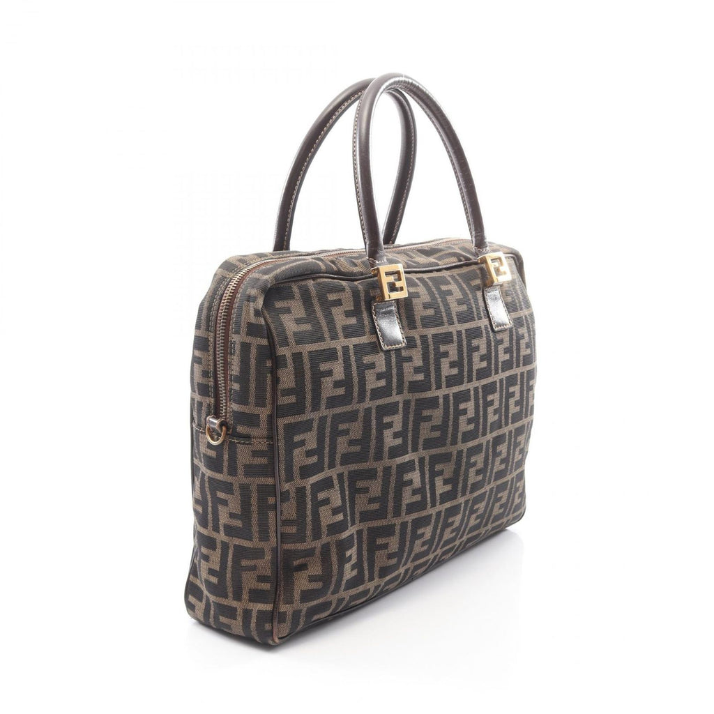 Fendi Briefcase Zucca 2-Way Brown Dark Canvas Leather — view 2