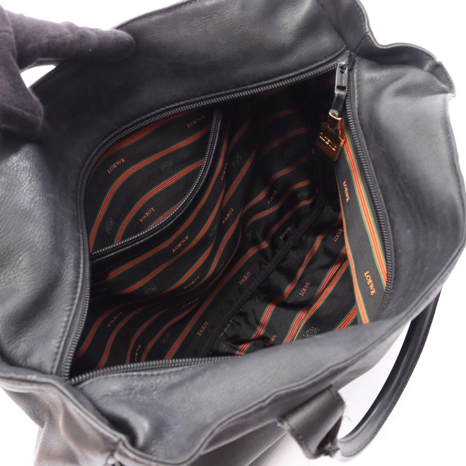 Loewe Tote Anagram Black Leather — view 3