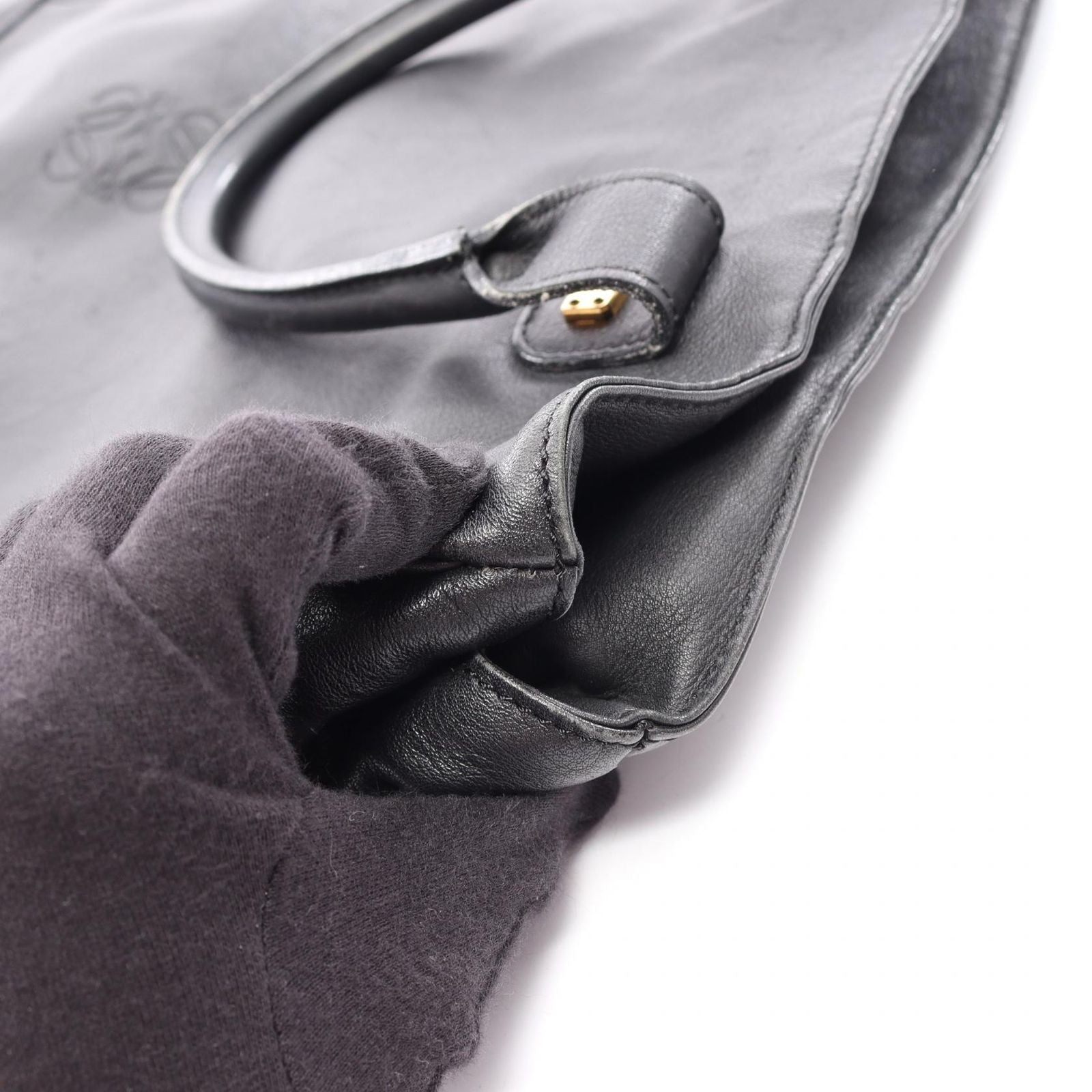 Loewe Tote Anagram Black Leather — view 7