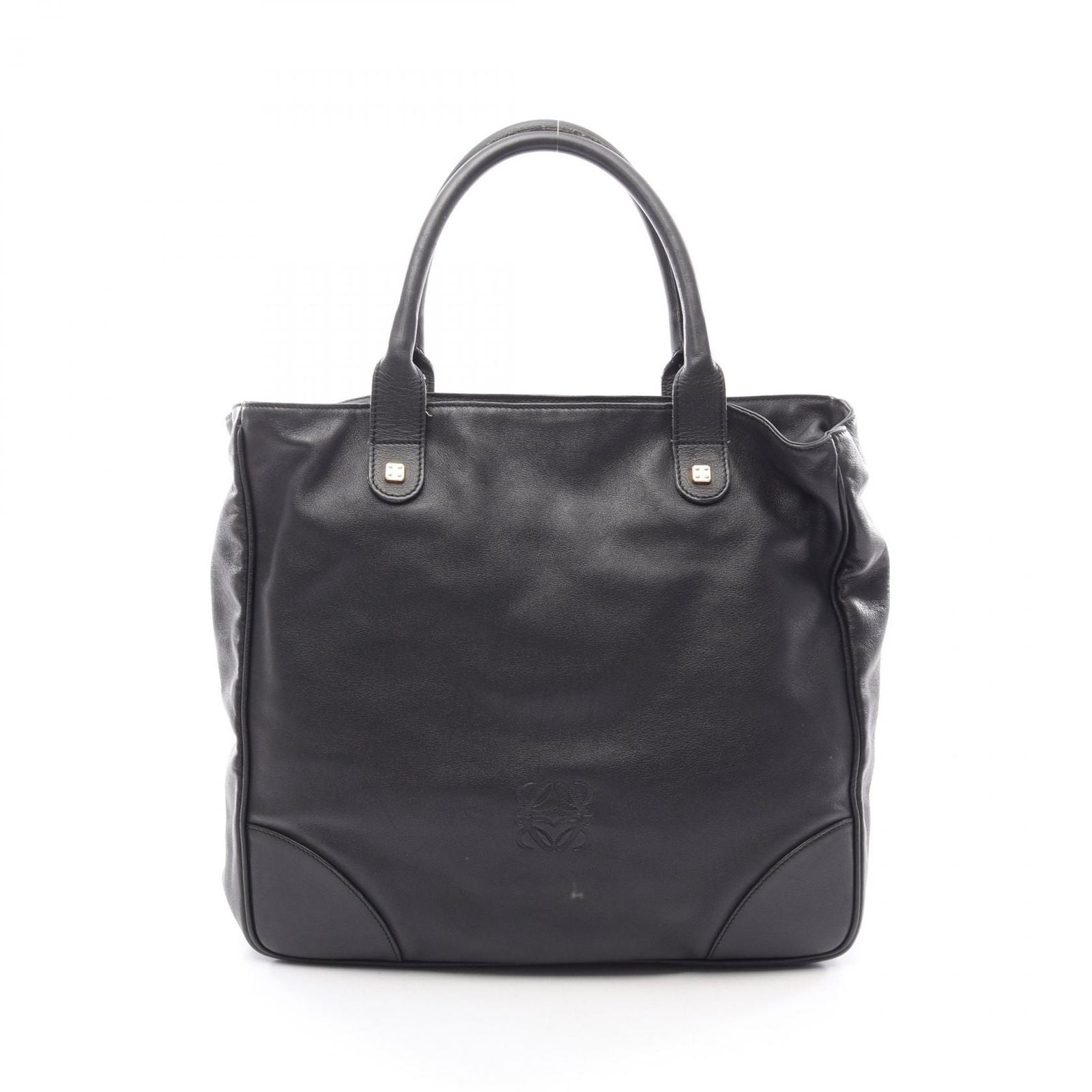 Loewe Tote Anagram Black Leather