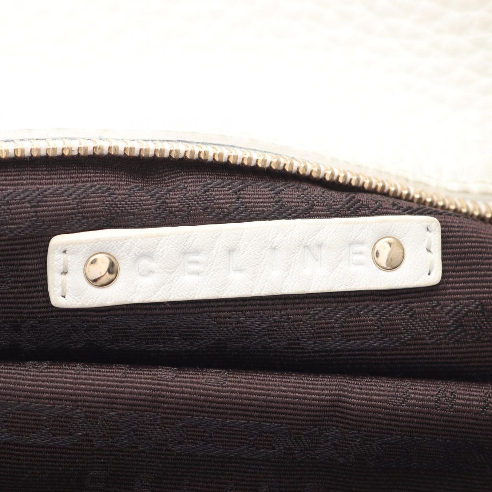 Celine Shoulder Bag Bittersweet White Leather — view 4