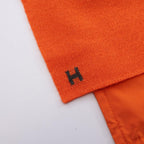 Hermes Scarf Just Incase Orange Silk Nylon — view 5