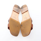 Hermes Mules Oran Gold Calf Sandals — view 4