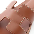 Hermes Mules Oran Gold Calf Sandals — view 7