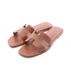 Hermes Mules Oran Gold Calf Sandals