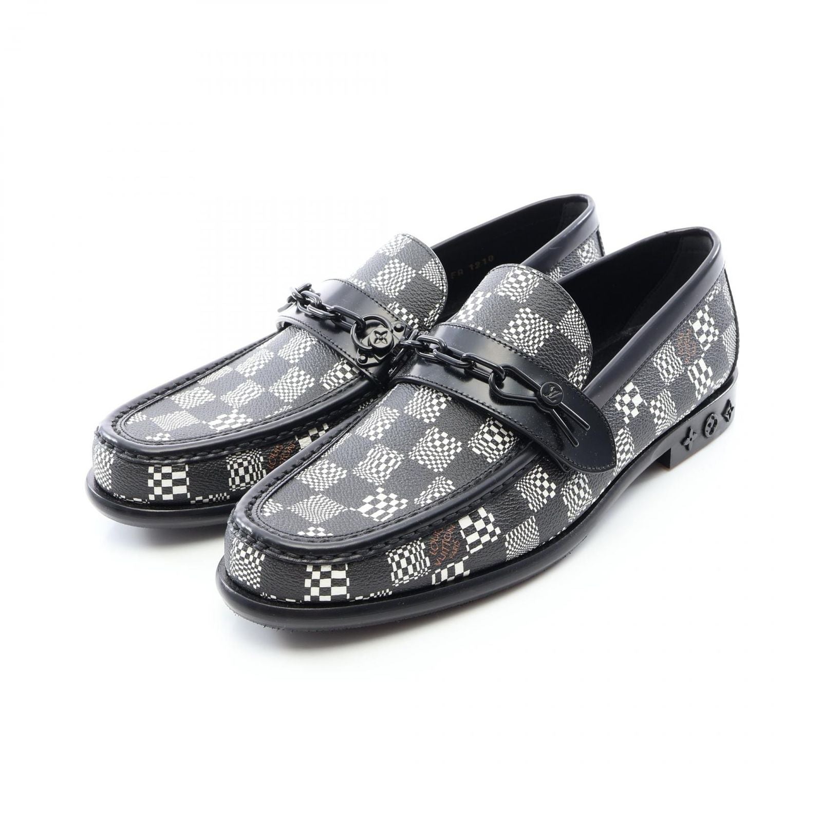 Louis Vuitton Loafers Damier Distoted Canvas Leather