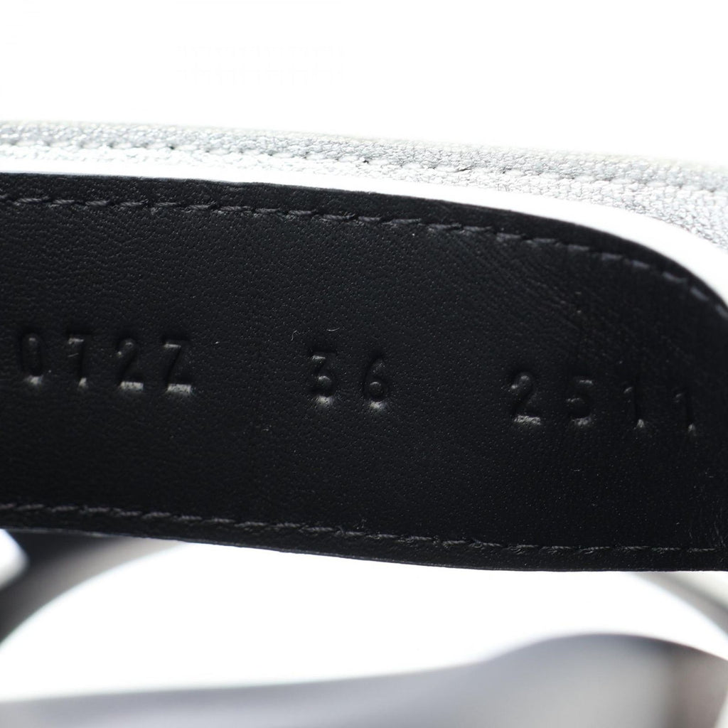 Hermes Sandals Chypre Silver Leather — view 6