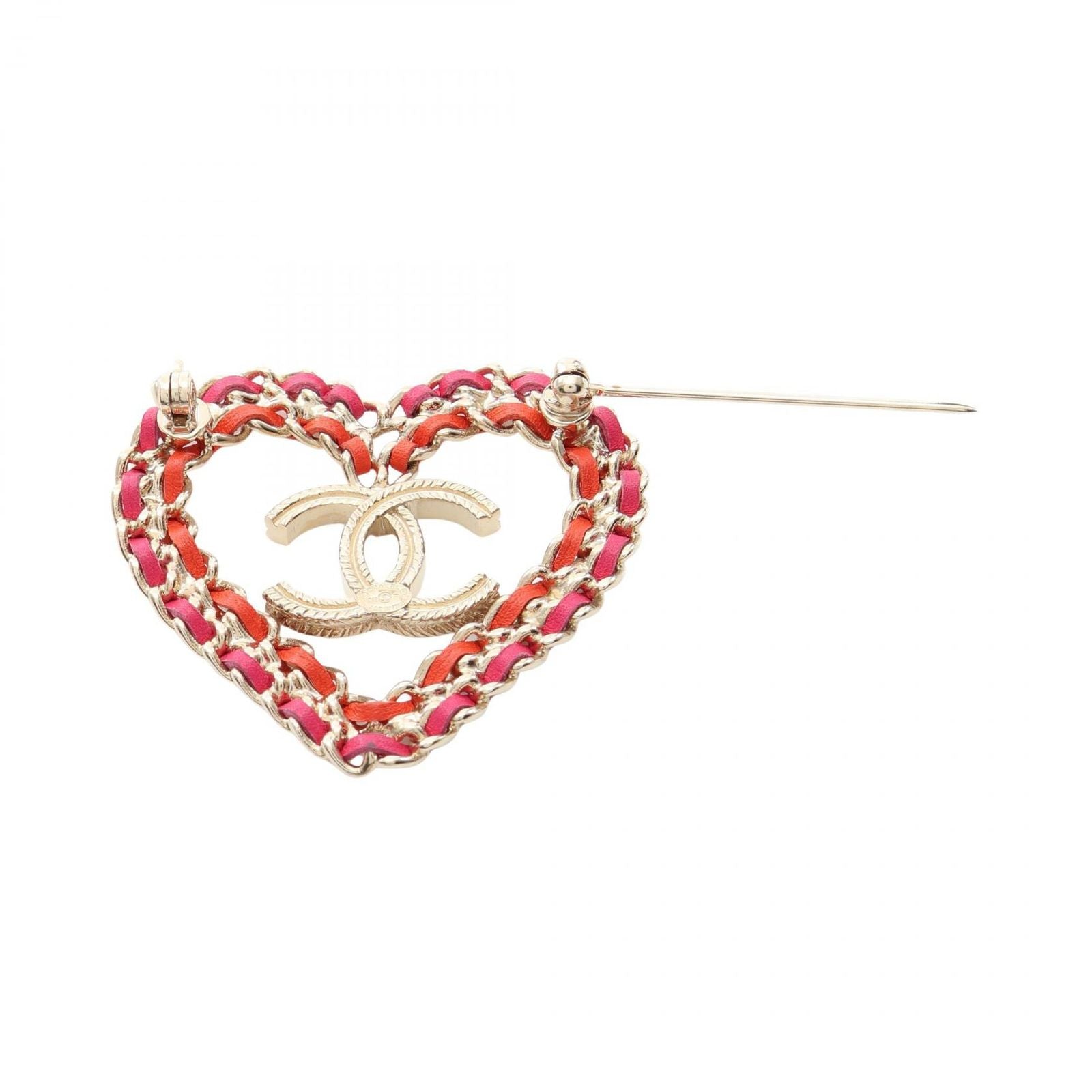 Chanel Brooch CC Logo Leather — view 2