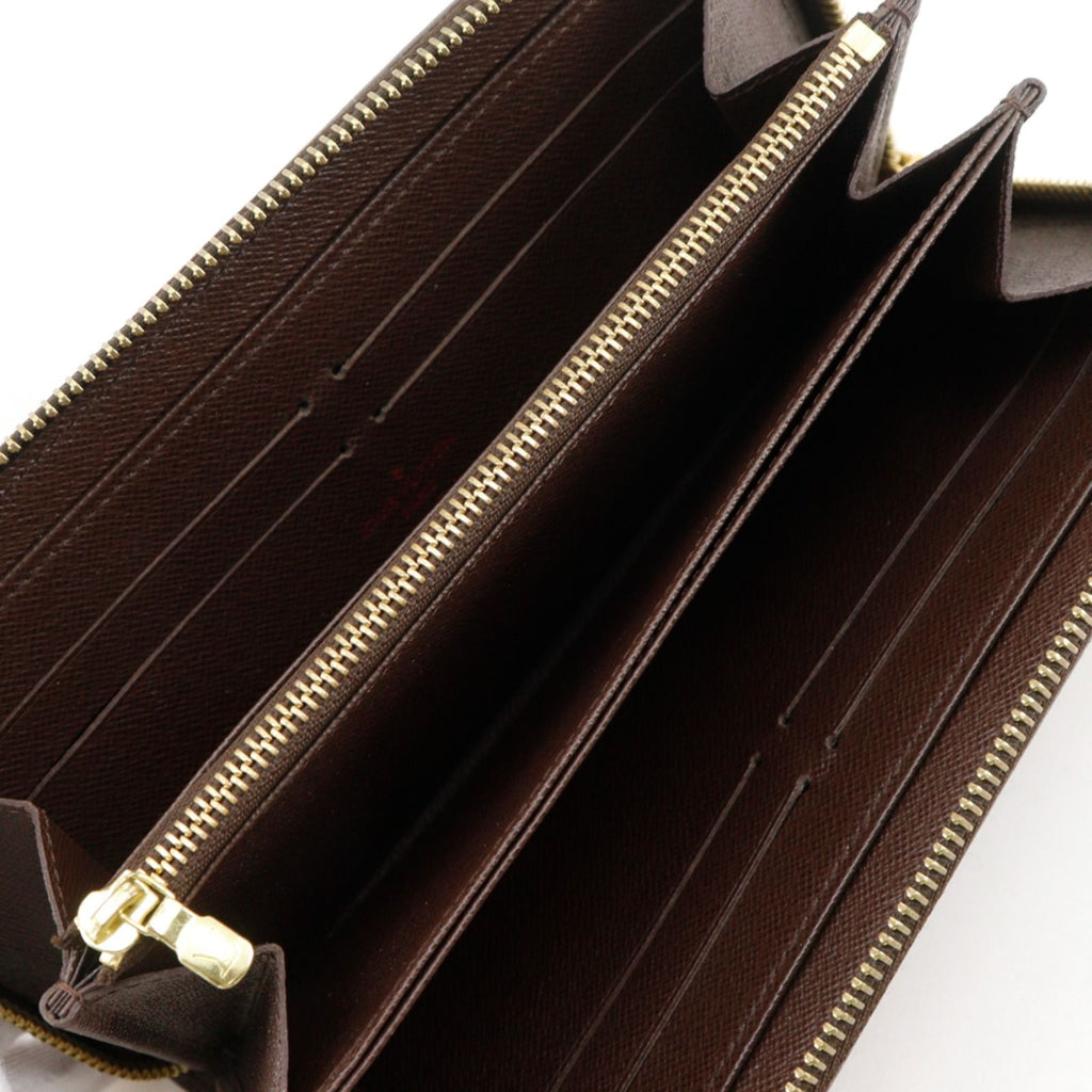 Louis Vuitton Zippy Wallet Zip Around Damier Canvas Ebene — view 6