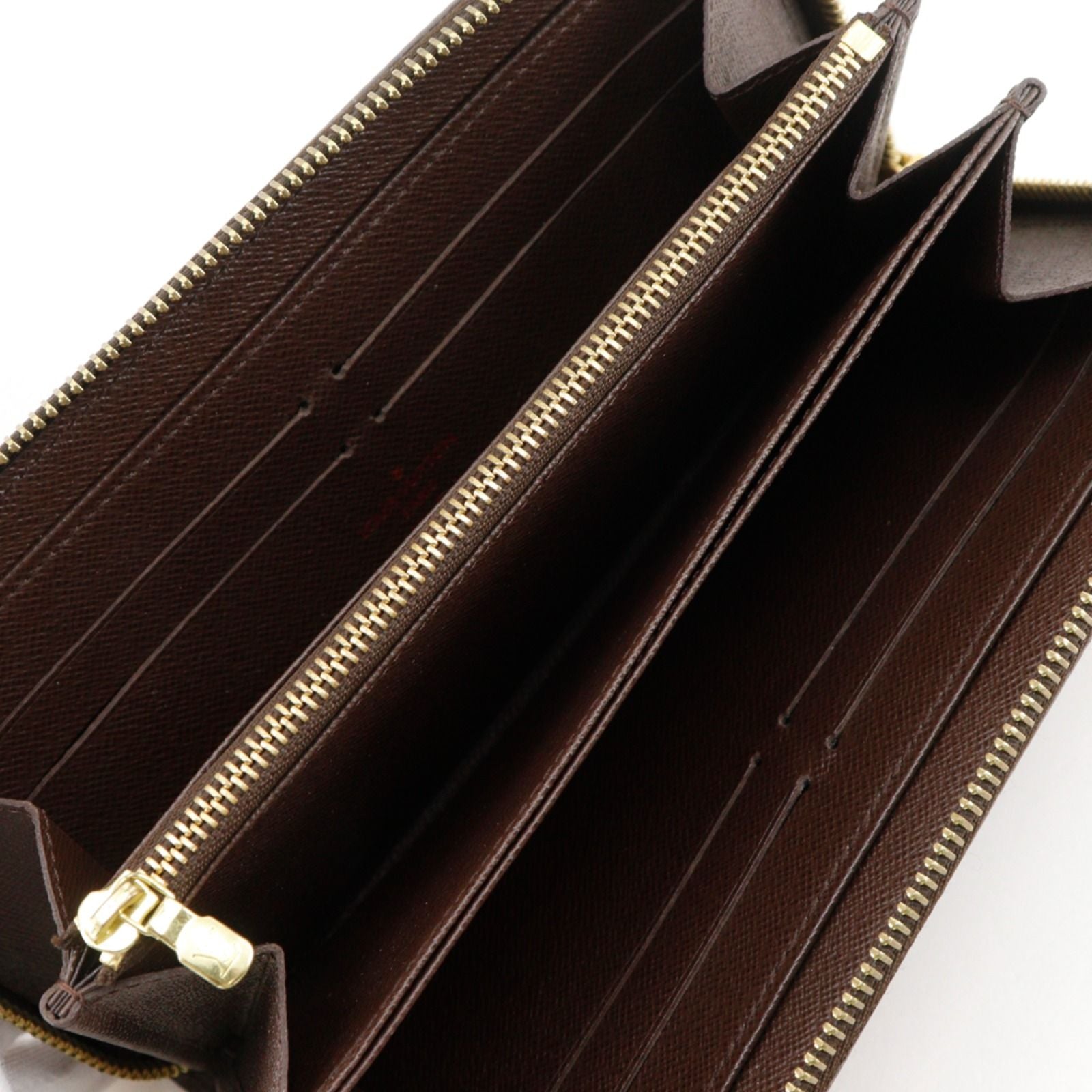 Louis Vuitton Zippy Wallet Zip Around Damier Canvas Ebene — view 6