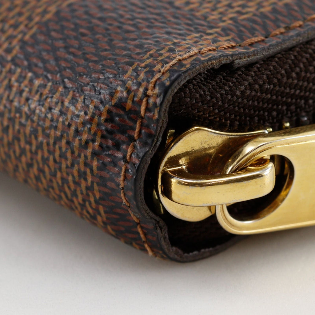 Louis Vuitton Zippy Wallet Zip Around Damier Canvas Ebene — view 5