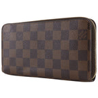 Louis Vuitton Zippy Wallet Zip Around Damier Canvas Ebene — view 2