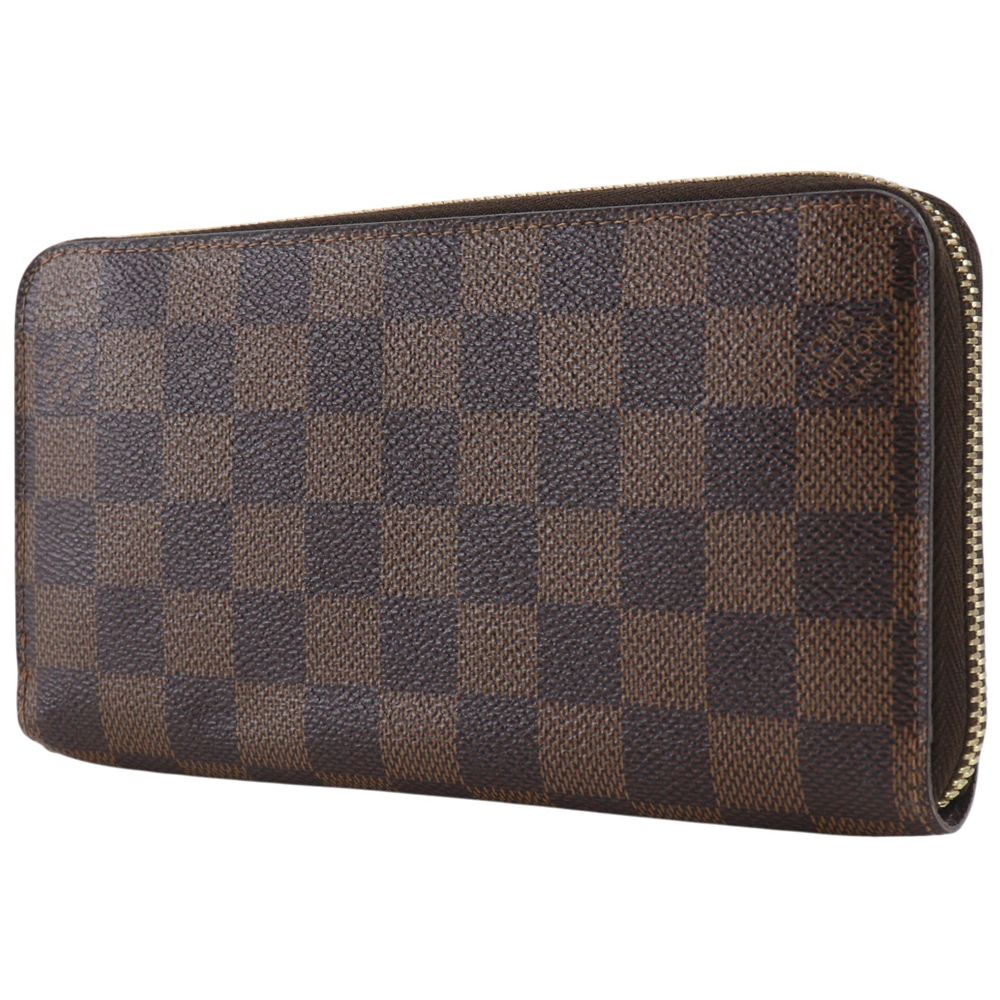 Louis Vuitton Zippy Wallet Zip Around Damier Canvas Ebene — view 2
