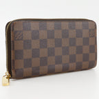 Louis Vuitton Zippy Wallet Zip Around Damier Canvas Ebene — view 3