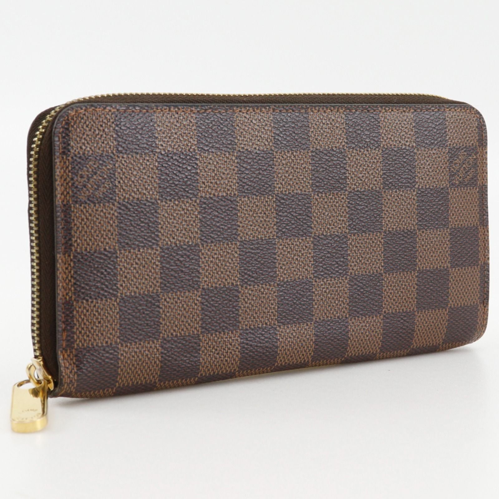 Louis Vuitton Zippy Wallet Zip Around Damier Canvas Ebene — view 3