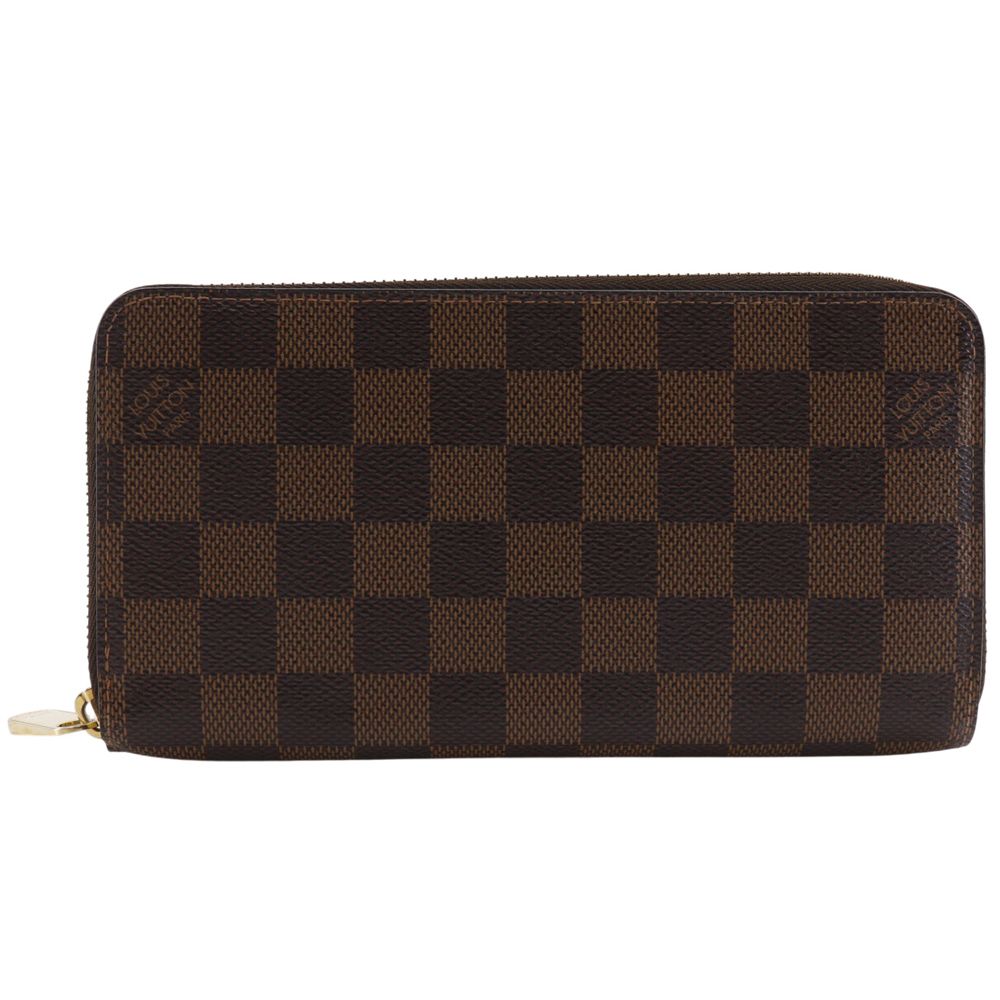 Louis Vuitton Zippy Wallet Zip Around Damier Canvas Ebene