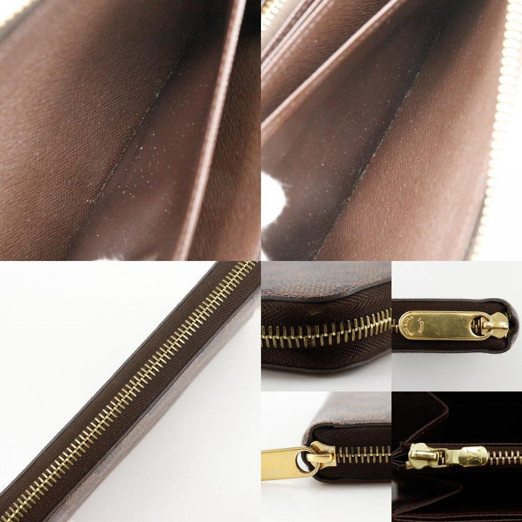 Louis Vuitton Zippy Wallet Zip Around Damier Canvas Ebene — view 9
