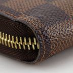 Louis Vuitton Zippy Wallet Zip Around Damier Canvas Ebene — view 4