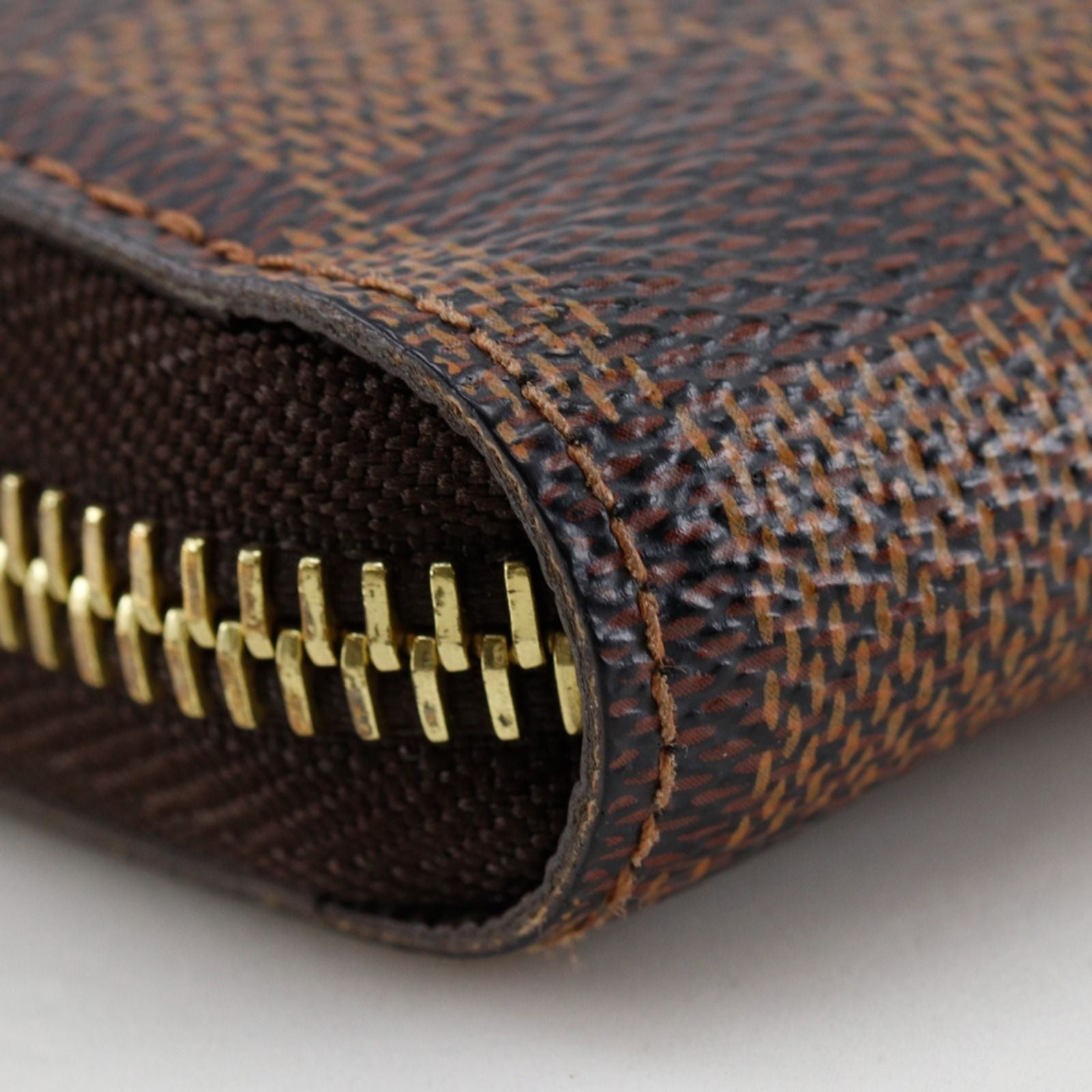 Louis Vuitton Zippy Wallet Zip Around Damier Canvas Ebene — view 4