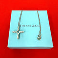 Tiffany & Co Vintage Infinity Cross Necklace 925 Sterling Silver