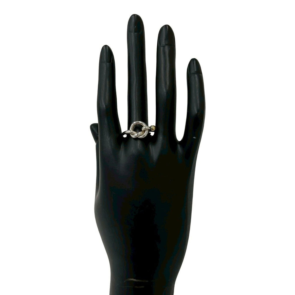 Tiffany & Co Love Knot Ring 925 Sterling Silver Gold — view 2