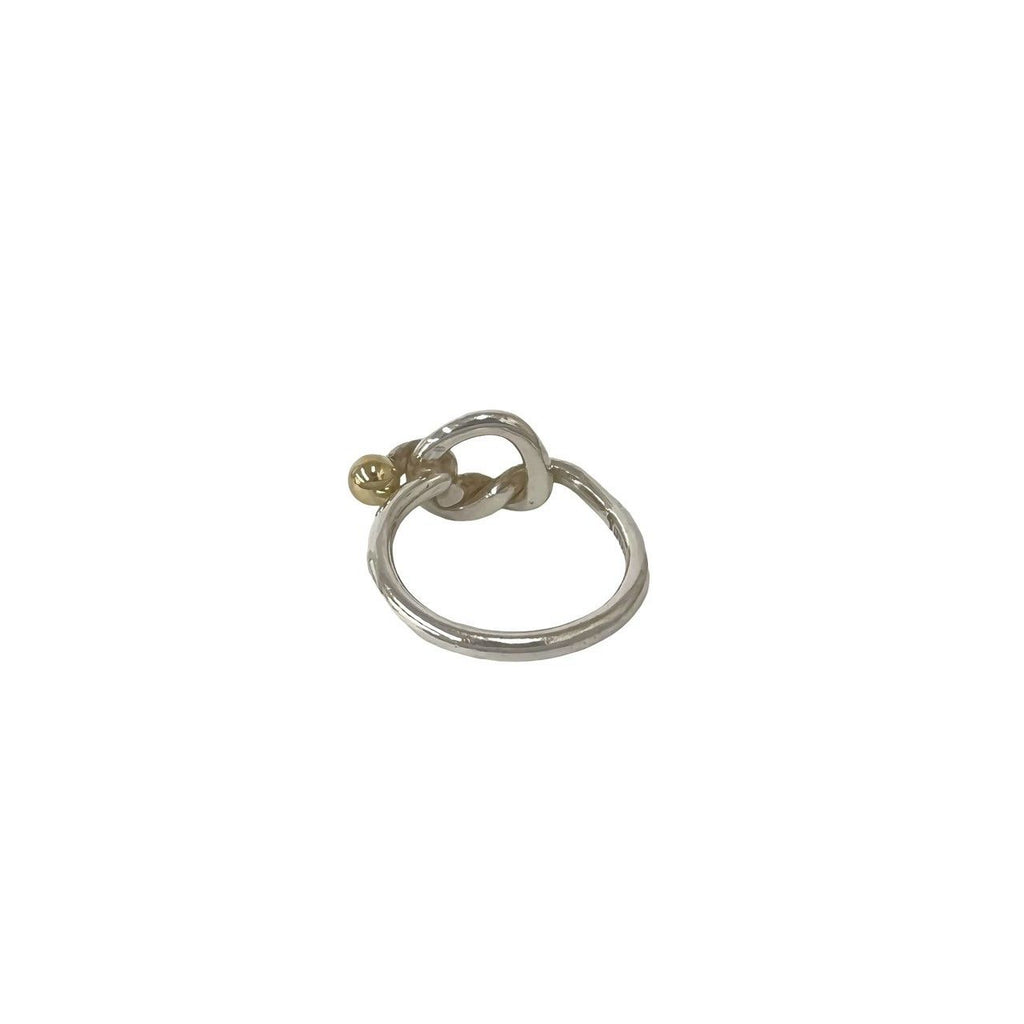 Tiffany & Co Love Knot Ring 925 Sterling Silver Gold — view 6