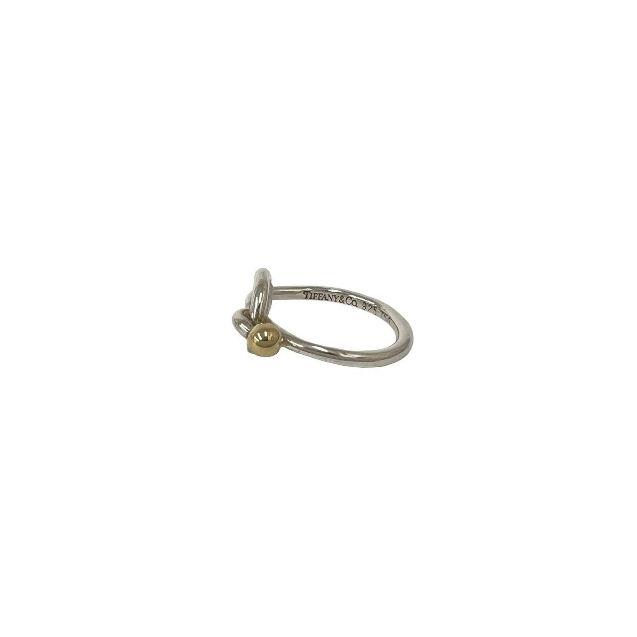 Tiffany & Co Love Knot Ring 925 Sterling Silver Gold — view 4