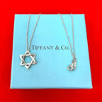 Tiffany & Co Vintage Star of David Necklace 925 Sterling Silver Pendant