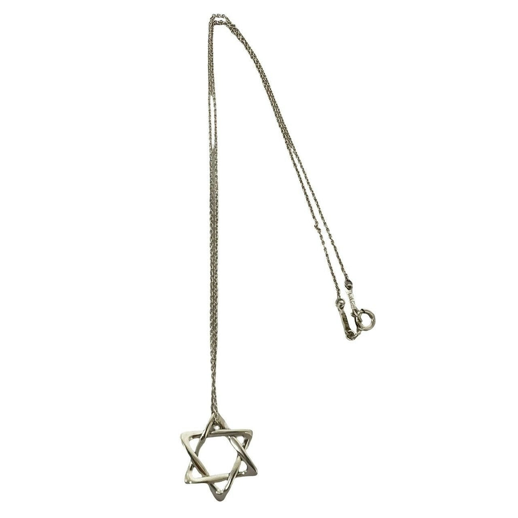 Tiffany & Co Vintage Star of David Necklace 925 Sterling Silver Pendant — view 5