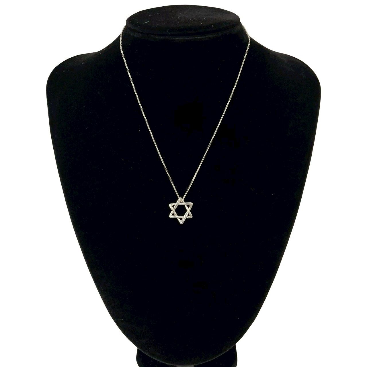 Tiffany & Co Vintage Star of David Necklace 925 Sterling Silver Pendant — view 2