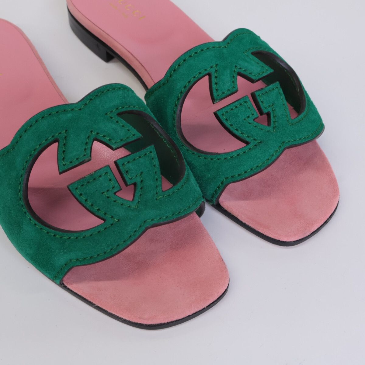Gucci Interlocking Cutout Sandals — view 8