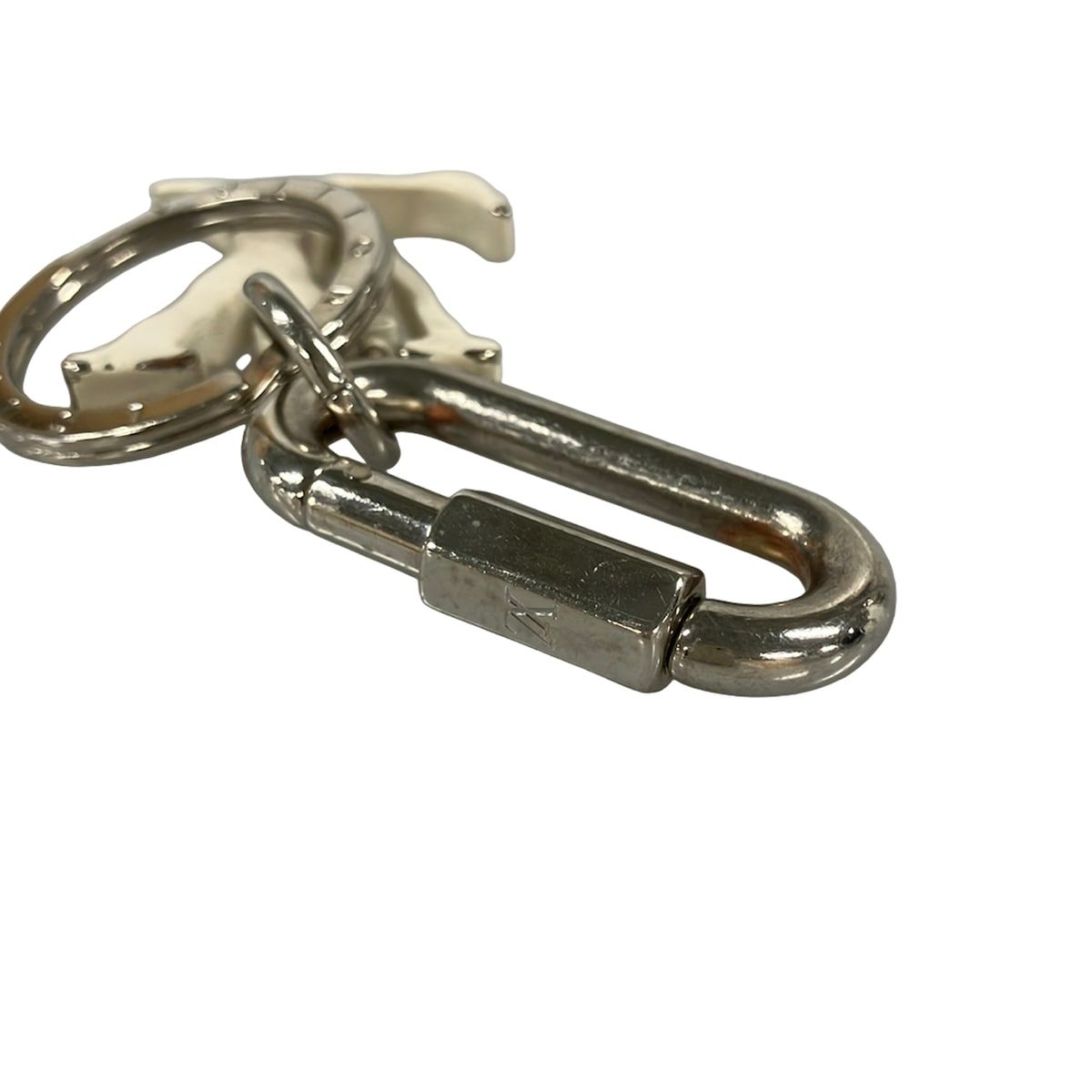 Louis Vuitton Key Holder Porte Cles LV Sharp Silver White — view 5
